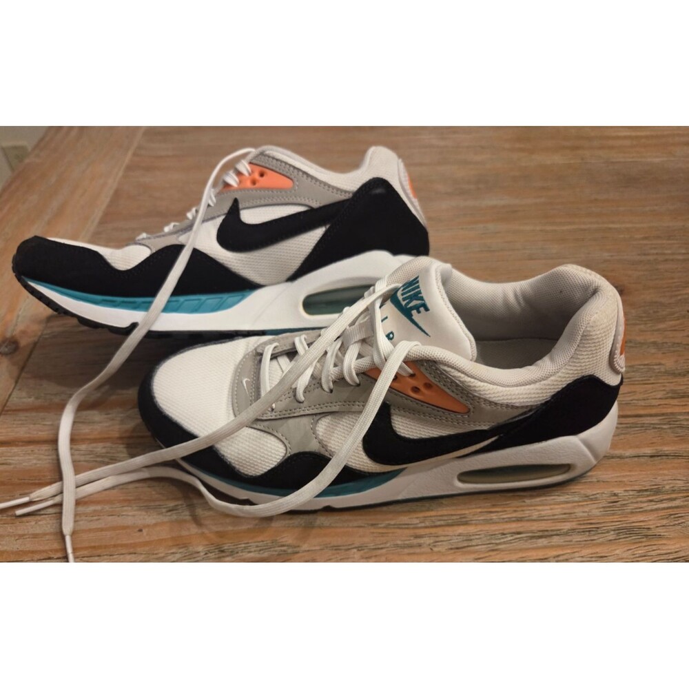 Nike Air Max Correlate Women's Sneakers, White/Blk/Green, Size: 8,  511417-136